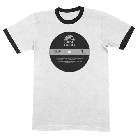 Record Label Ringer T-Shirt White / Black